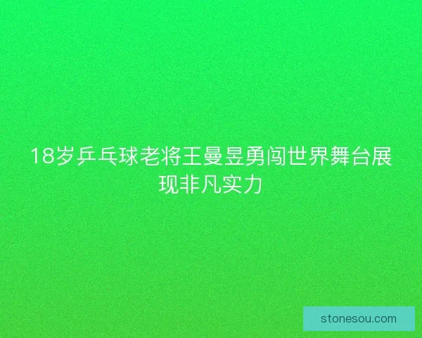 18岁乒乓球老将王曼昱勇闯世界舞台展现非凡实力 18岁乒乓球老将王曼昱勇闯世界舞台展现非凡实力