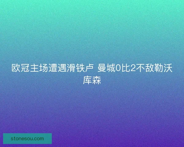欧冠主场遭遇滑铁卢 曼城0比2不敌勒沃库森